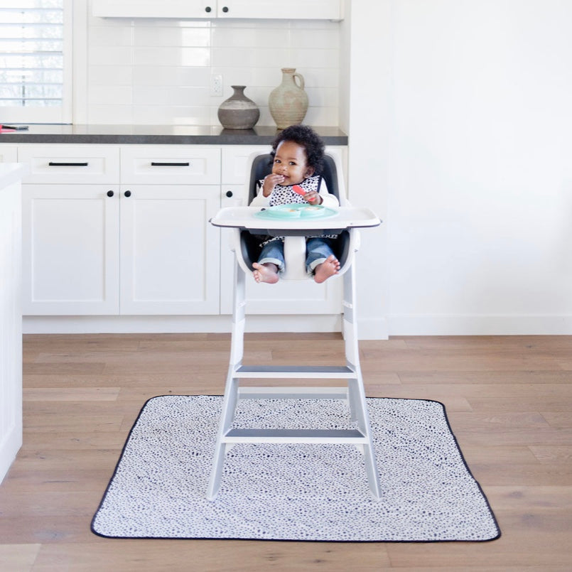 Organic Dot Splash Mat A Waterproof Catch-All for Highchair